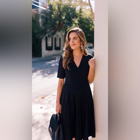 GAL MEETS GLAM blue fit & flare “Edith” DRESS sz 8 - Picture 2 of 6